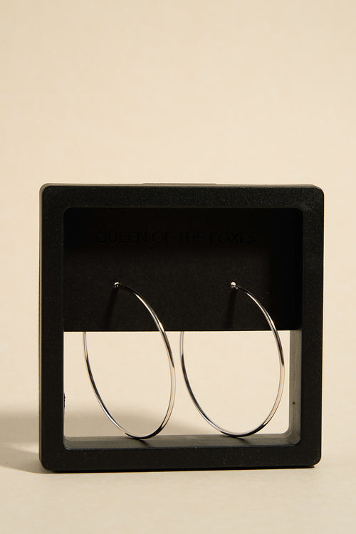 Classic Silver Thin Hoop