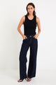 Vault Indigo Pin Tuck Wide Leg Jean