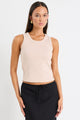 Cobble Taupe Rib Cutaway Tank