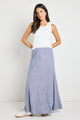 Lagos Chambray Blue Floaty Bias Cut Maxi Skirt