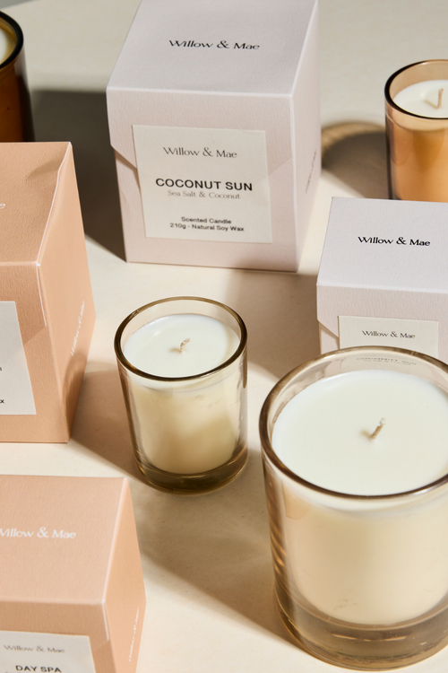 Coconut Sun Sea Salt + Coconut 60g Soy Candle