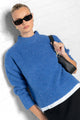Cocoon Azure Relaxed Knit Mock Neck Jumper