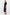 Woman wearing a black dress on a white background