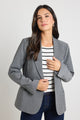 Suave Charcoal Fitted Short Blazer