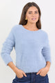 Consequence Light Blue Fluffy Knit Jumper