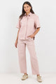 Idolise Pale Pink Stretch Soft Barrel Jean