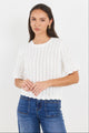 Dainty Ivory Lace Knit Tee