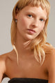 Daisy Recycled Cross  Silver Earrings