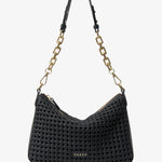 black shoulder handbag