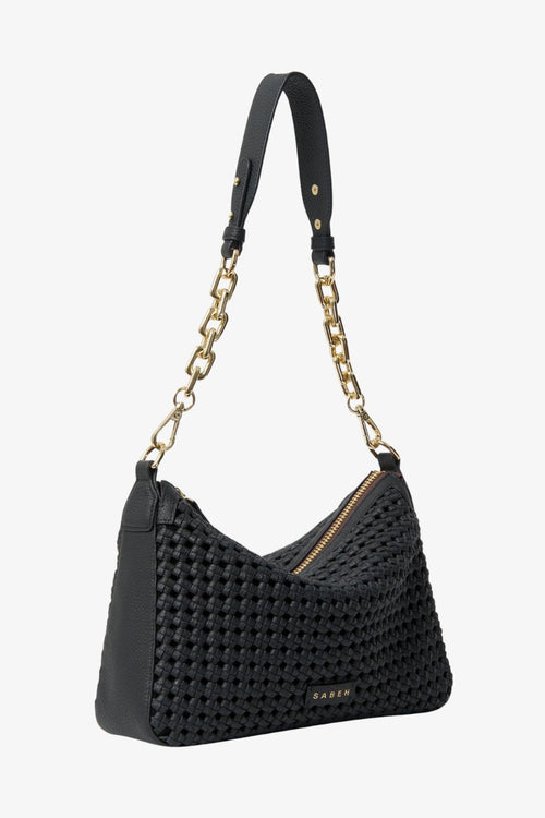 black shoulder handbag