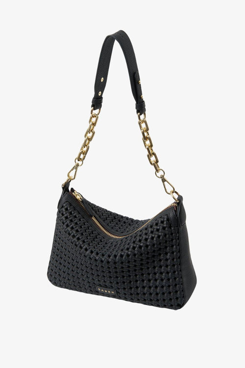 black shoulder handbag