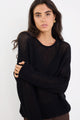 Dawn Black Crochet Knit Jumper