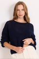 Dawn Ink Crochet Knit Jumper