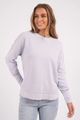 Delilah Lilac Fleece Crew