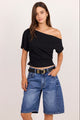 Academy Deep Blue Denim Barrel Shorts