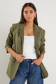 Dock Khaki Ramie Rolled Sleeve Blazer
