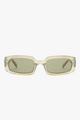 Dynamite Eucalyptus Rectangle Khaki Mono Lens Sunglasses