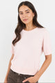 Edition Blush Crewneck Cashmere Blend Knit Tee