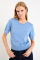 Edition Sky Blue Crewneck Cashmere Blend Knit Tee