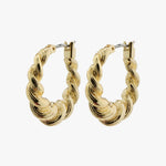 Eileen Gold Twirl Hoop Earrings ACC Jewellery Pilgrim   