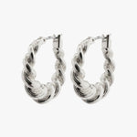 Eileen Silver Twirl Hoop Earrings ACC Jewellery Pilgrim   