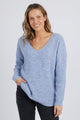 Verity Dusty Lilac V Neck Knit