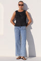 Zoey Signature Blue High Rise Wide Leg Pocket Jean
