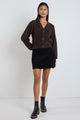 Valid Black Cord Mini Skirt