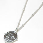 Ethereal Sterling Silver Plate Circle Pendant Necklace ACC Jewellery Love Lunamei   