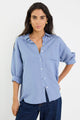 Exalted Sky Blue Linen Viscose Oversized Shirt