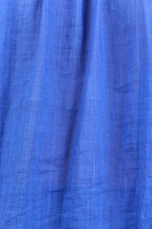 Close-up of blue fabric texture