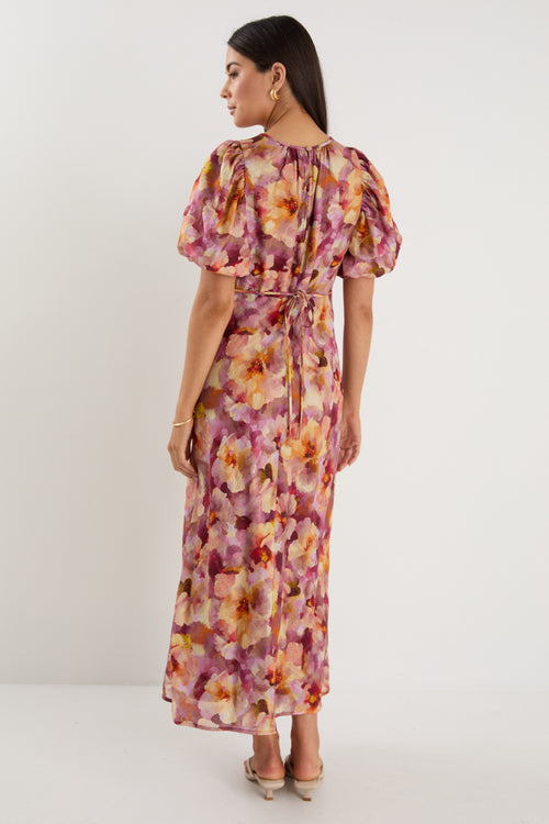 puff sleeve midi dress australia Just Landed