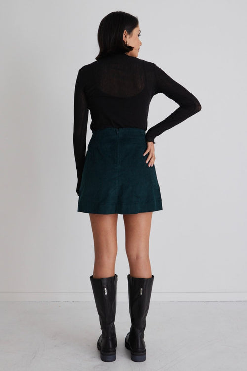 Credible Forest Cord Mini Skirt WW Skirt Love Lulu   