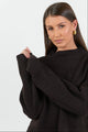 Forage Chocolate Mock Neck LS Jumper