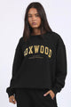 Interval Metallic Black with Gold Print Crew