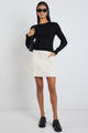 Valid Ecru Cord Mini Skirt