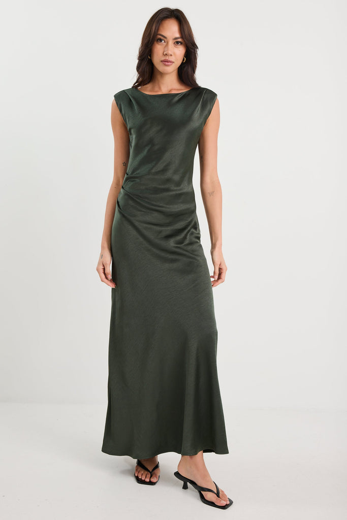 Flo Forst Fruition Forest Satin Bias Sleeveless Ma | Flo & Frankie
