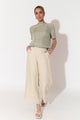 Gabriella Cream Lined Linen Pant