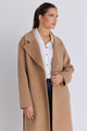 Geneva Camel Wool Blend Belted Coat