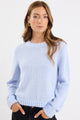 Genuine Ice Blue Crewneck Fluffy Long Sleeve Jumper