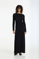 Gigi Black Textured LS Maxi Dress