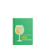 Green notebook with a cocktail illustration and text on a white background