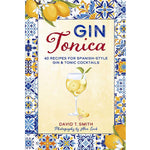 Book cover of 'Gin Tonica' with a colorful border and lemon illustrations.