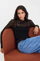 Giving Black Lace Long Sleeve Top