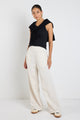 Guardian Natural Linen Viscose Elastic Back Pants