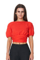 Casa Ruby Red V Neck Wrap Top