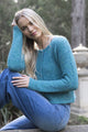 Nellie Azure Wool Blend Fitted Cardi