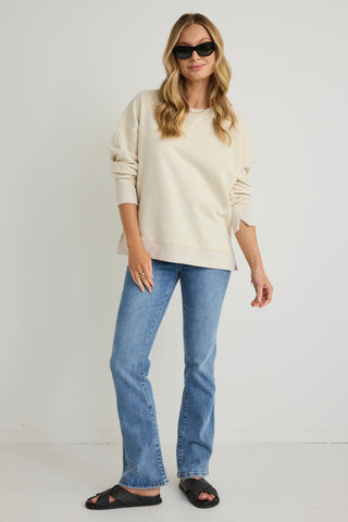 Halcyon Cream Relaxed Sweatshirt