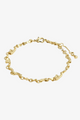Hallie Organic Shaped Crystal Gold Plated Bracelet
