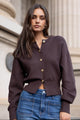 Hallmark Chocolate Crewneck Cardigan